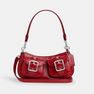 New! Coach Ashton Bag, Style CBJ01, Silver/Red